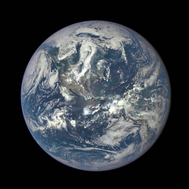   Photo of the planet Earth taken on July 6, 2015 (height = 